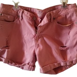Levi Strauss Signiture Pink Denium Shorts Size 14 EUC